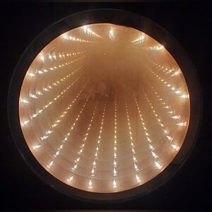 Vintage 1970's - 80's, Disco Style: Infinity Mirror - 15.5" Diameter, Very Rare